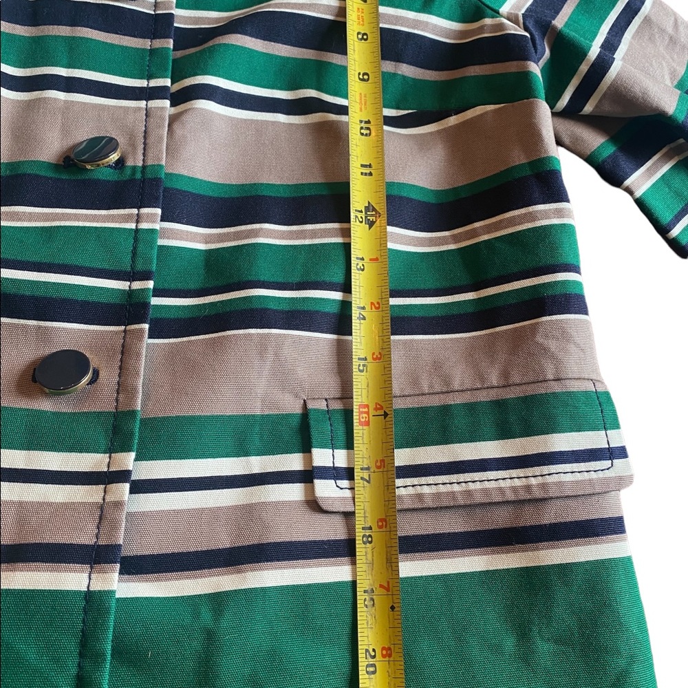 Talbots Fall Color Striped Button Front Jacket - Picture 10 of 11